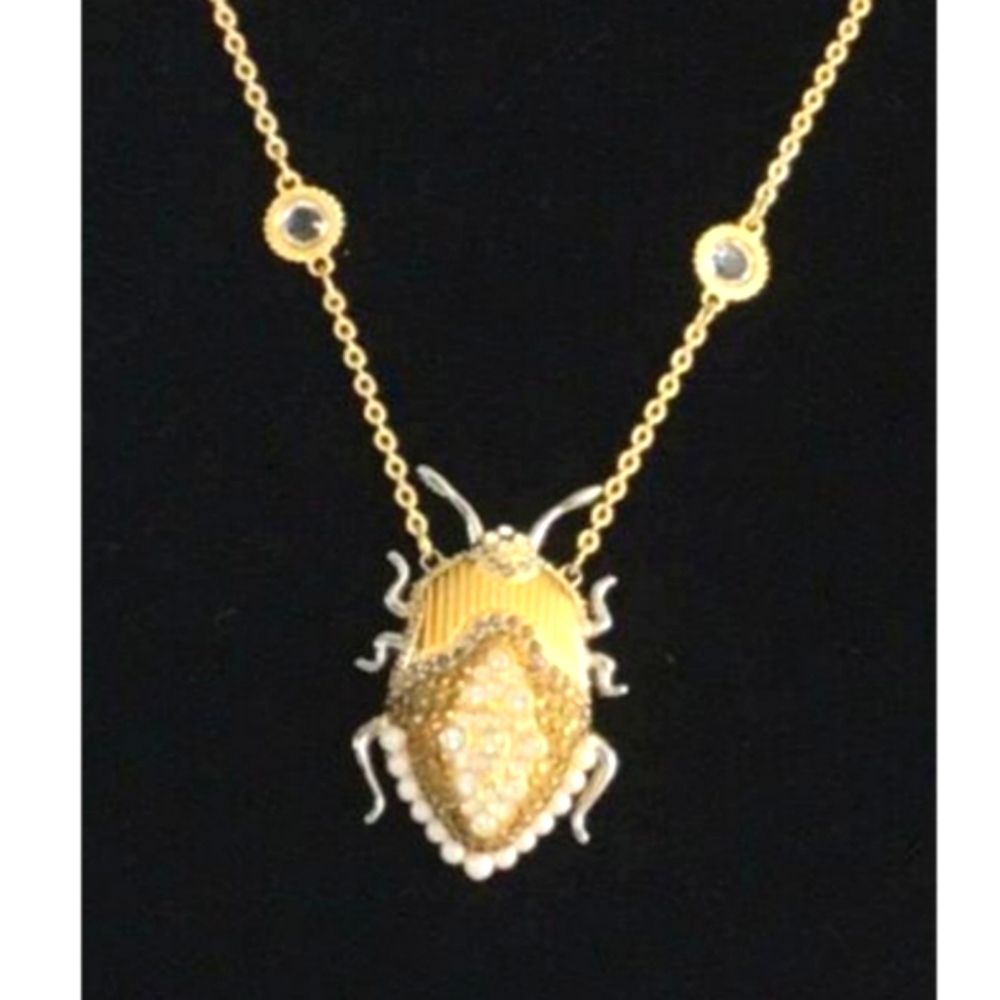 Swarovski Scarab Beetle Necklace - Picture 3 of 4
